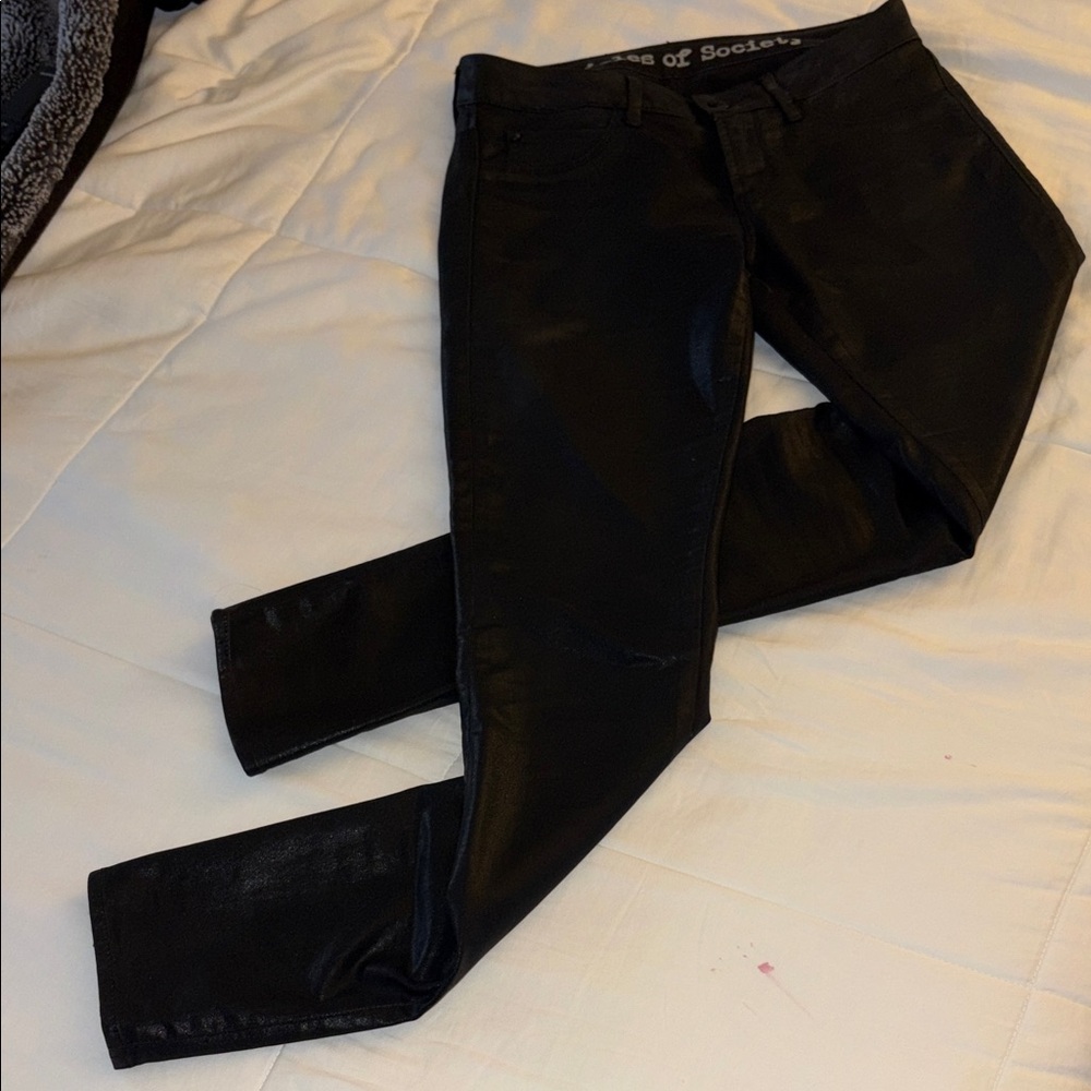 Articles Of Society Retro Black Shinny Jeggings Size 27
